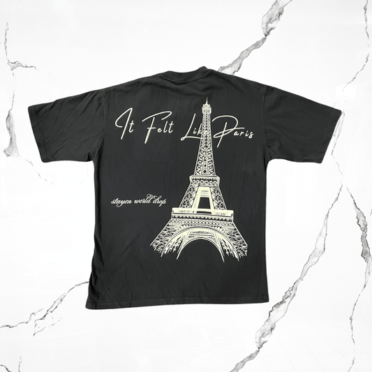 Stay On It Felt Like Paris Black T-shirt - Urban Utility