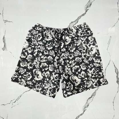 CrowStar Black White Flower Short - Urban Utility