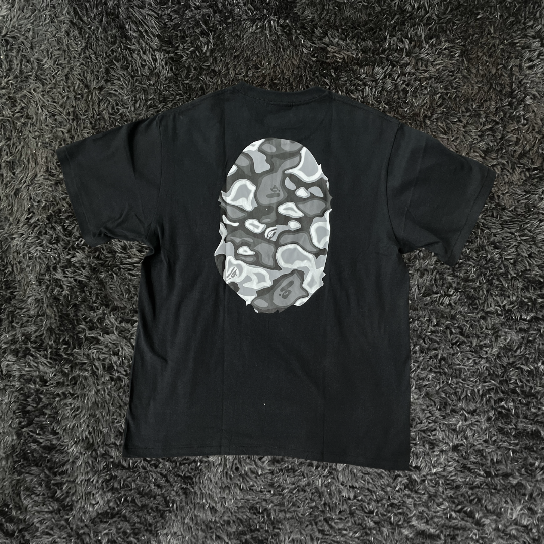 Bape Dot Camo Big Ape Head Black Grey T Shirt S CH