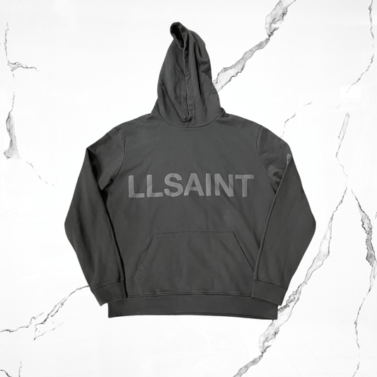 All Saints Biggy Oth Jet Black Hoodie - Urban Utility