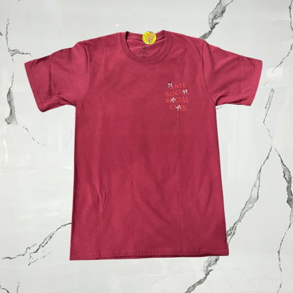 Anti Social Social Club Shuriken Burgundy T-shirt - Urban Utility
