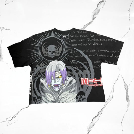 Death Note x Civilregime Rem Black Purple Boxy Fit T-Shirt - Urban Utility