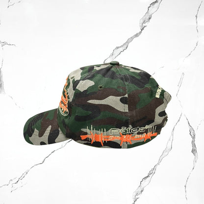 Palida Dad Hat Parche Orange Camo Grey Cap