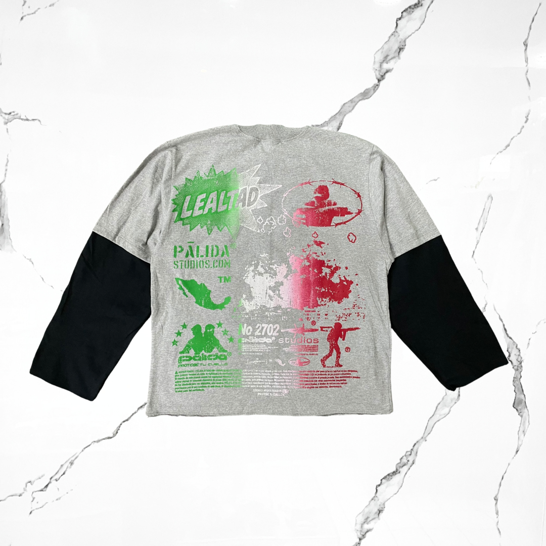 Palida Che Maria Felix Grey Black Long Sleeve