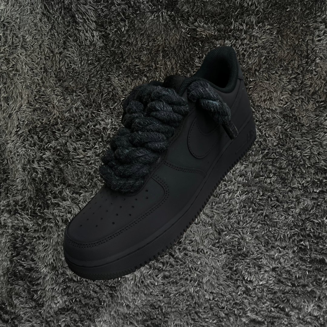 Air Force 1 Rope Matte Noir (Custom)