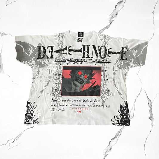Death Note x Civilregime Alumina White Boxy Fit T-Shirt - Urban Utility