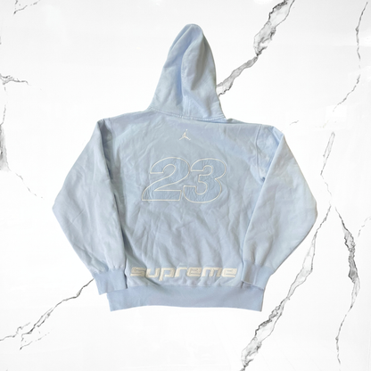 Supreme x Jordan Light Blue Hoodie Sweatshirt