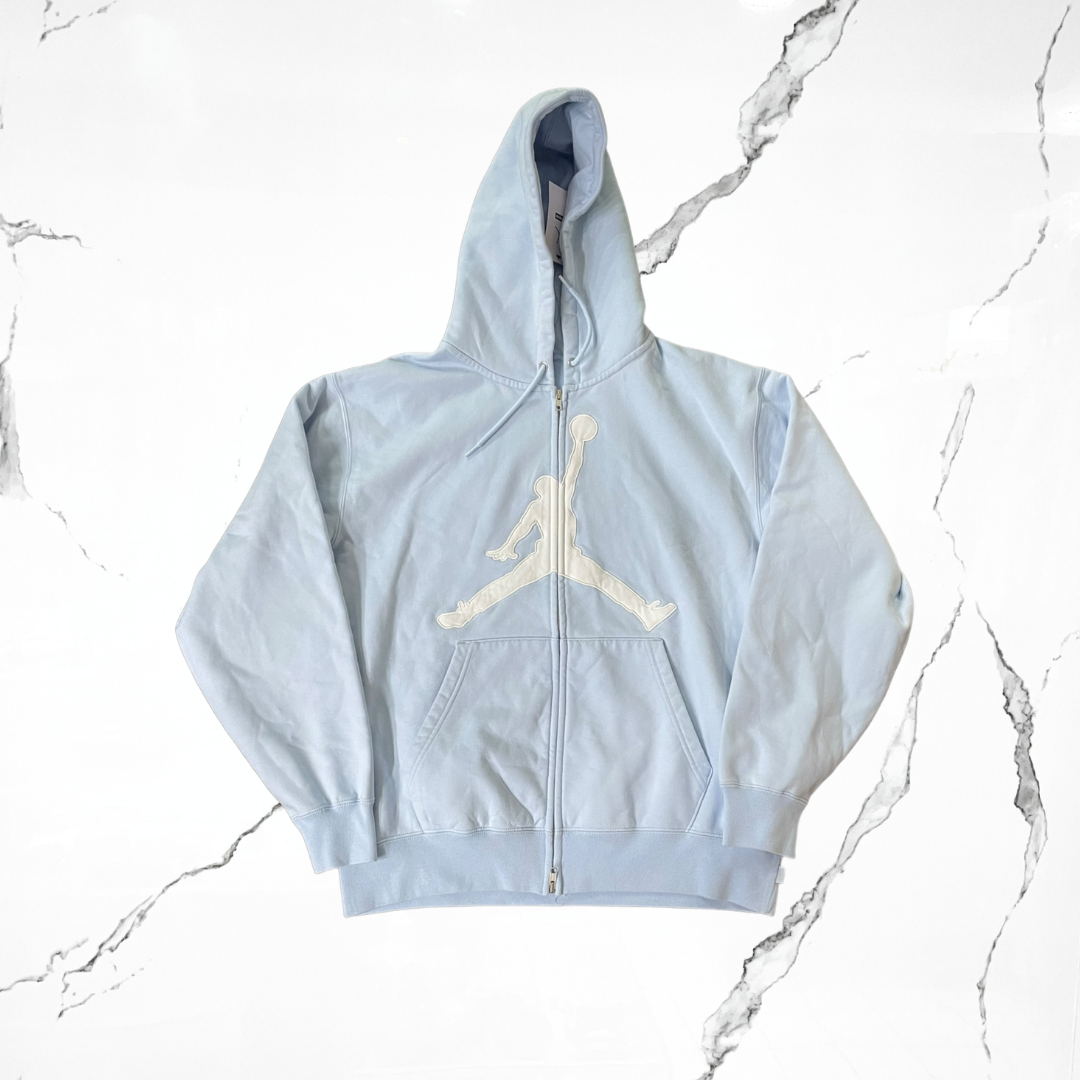 Supreme x Jordan Light Blue Hoodie Sweatshirt