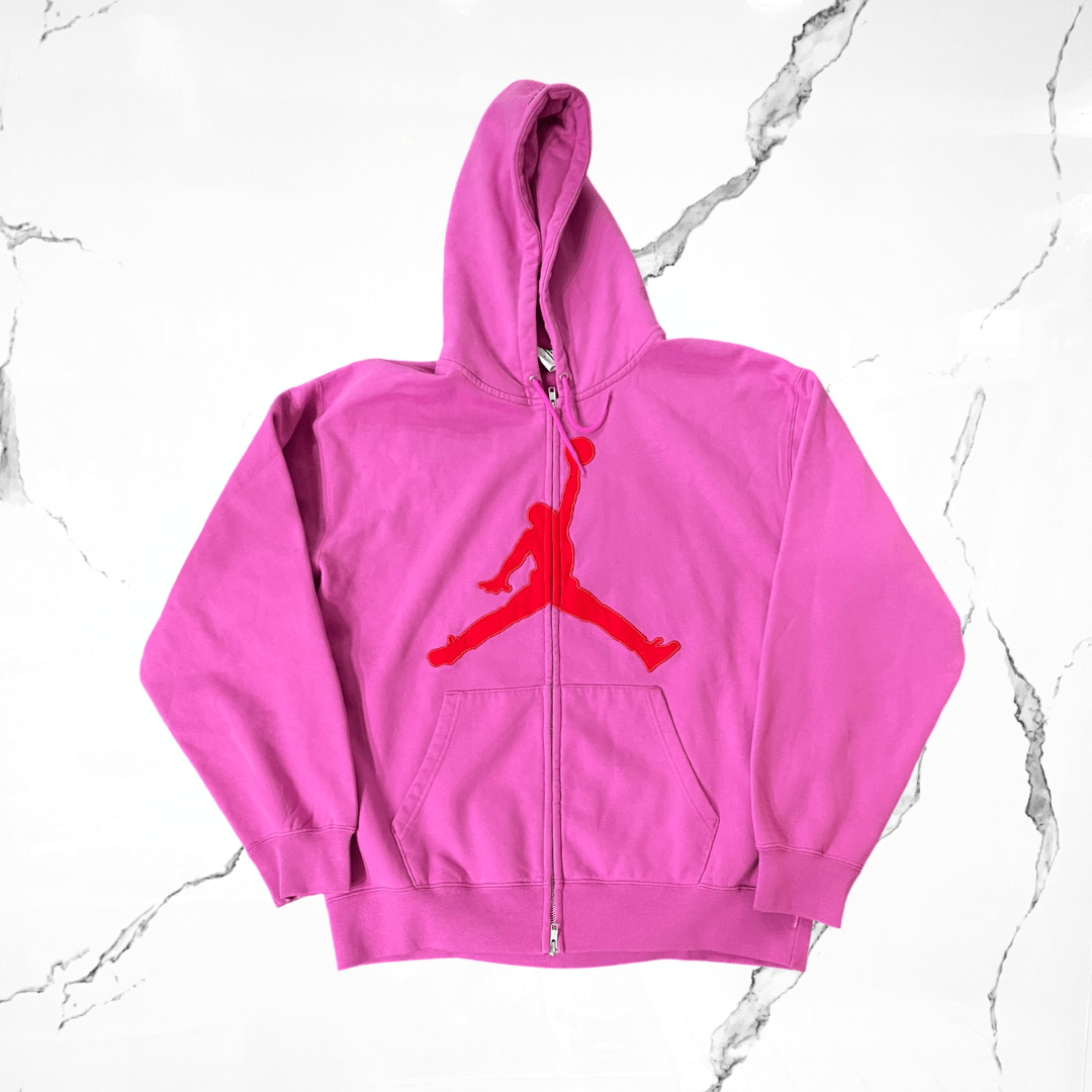 Supreme x Jordan Pink Red Hoodie Sweatshirt - Urban Utility