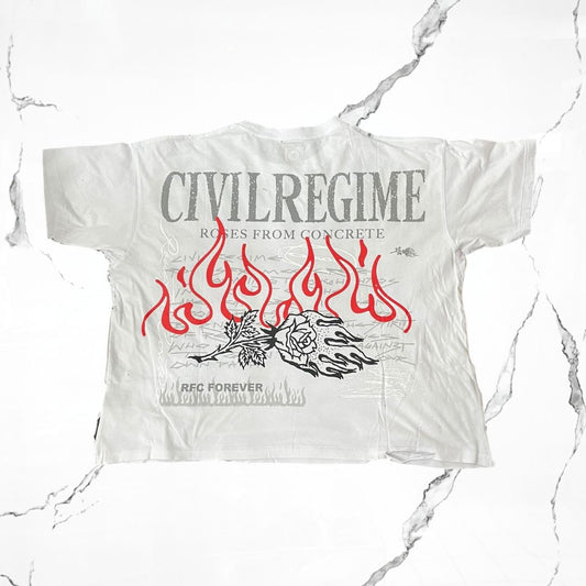Death Note x Civilregime Alumina White Boxy Fit T-Shirt - Urban Utility