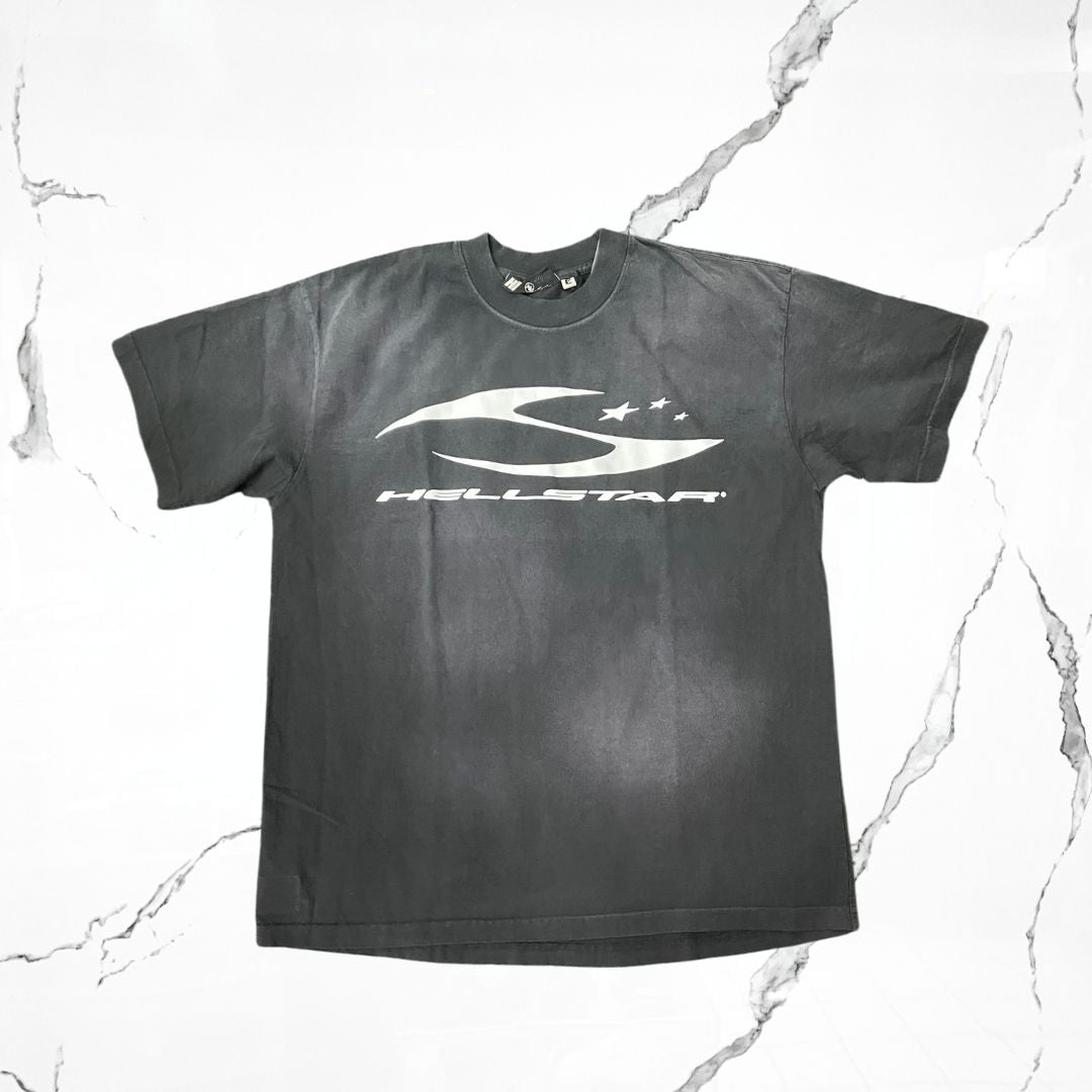 Hellstar Cursive Logo Glow In The Dark Black T-shirt - Urban Utility