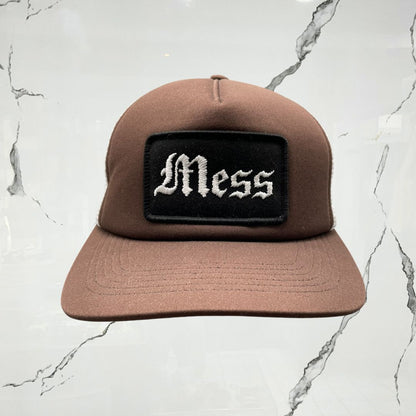 Supreme Mess Mesh Back 5 Panel Brown Cap - Urban Utility