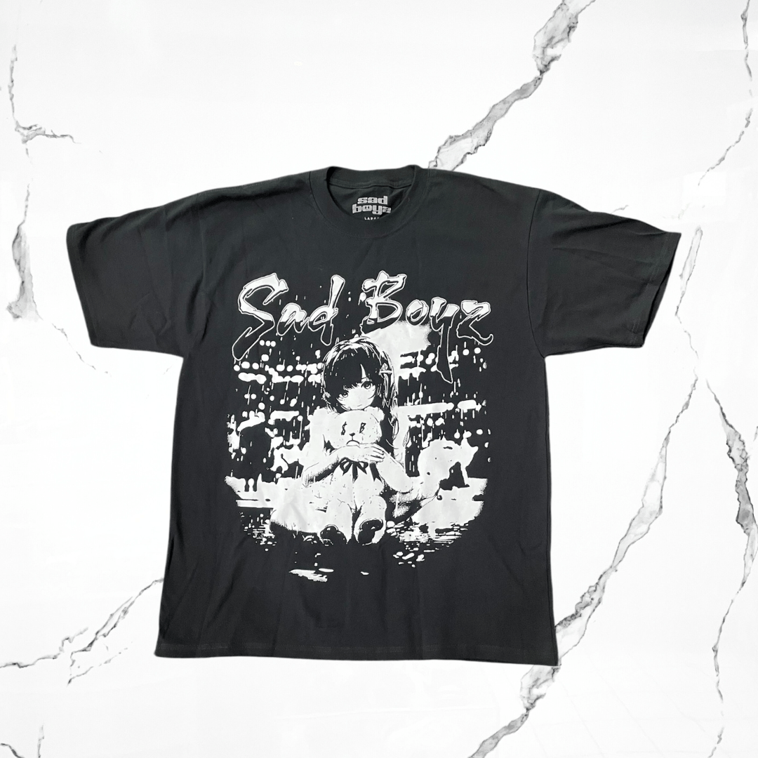 Sad Boyz Anime Black White T-shirt - Urban Utility