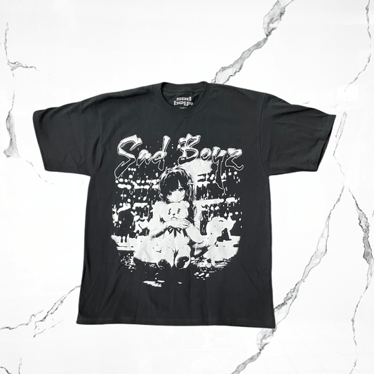 Sad Boyz Anime Black White T-shirt - Urban Utility