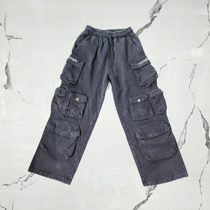 YoungLA Hella Pocket Sweats Deep Purple Wash Pants - Urban Utility