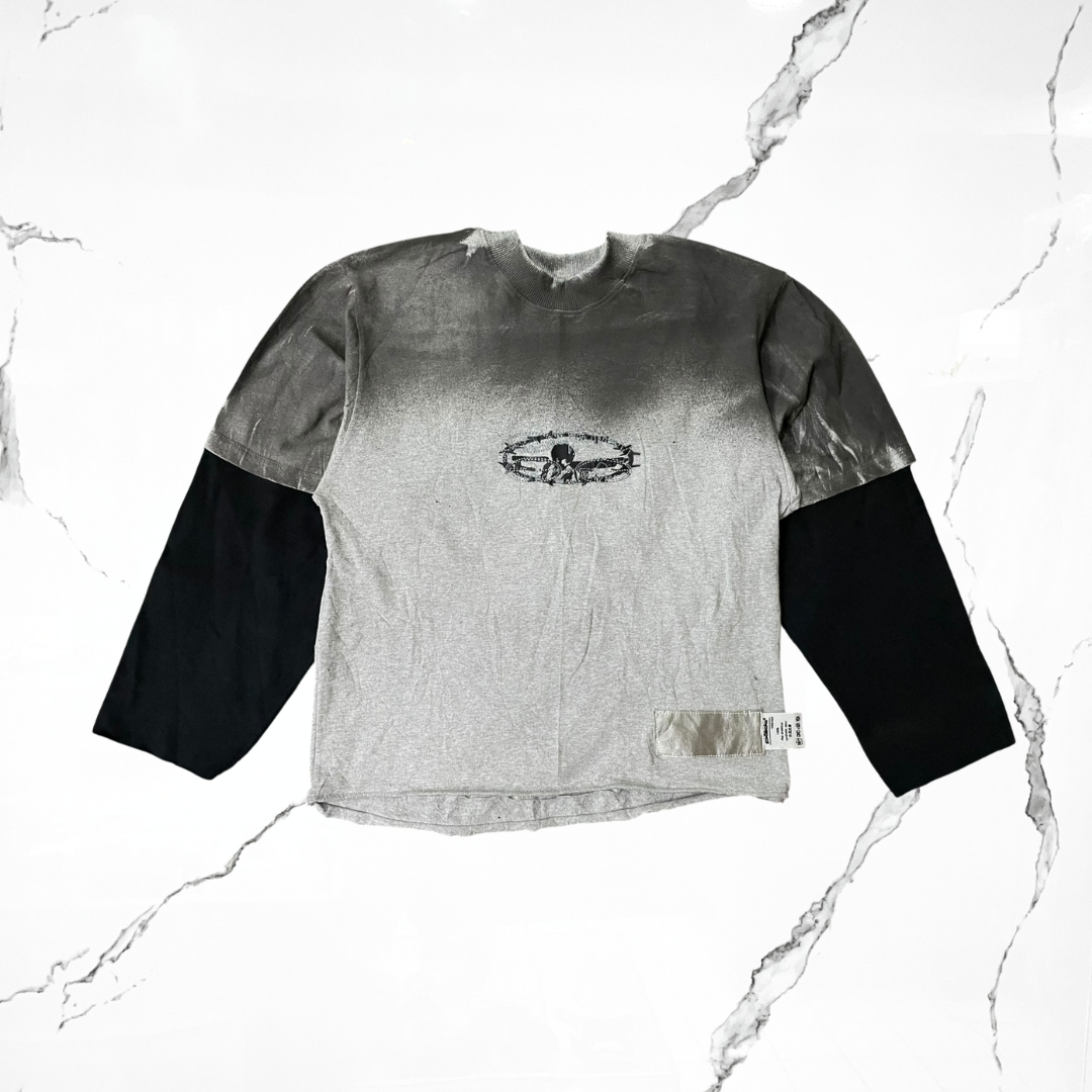 Palida Parche Black Grey Sunfade Long Sleeve