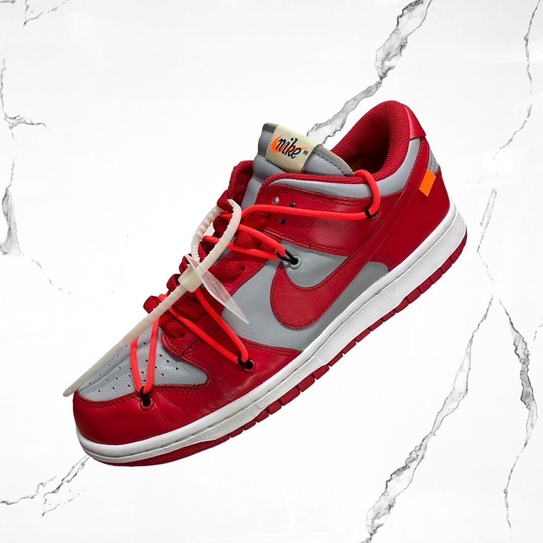 Dunk Low Off White University Red (De Uso) - Urban Utility