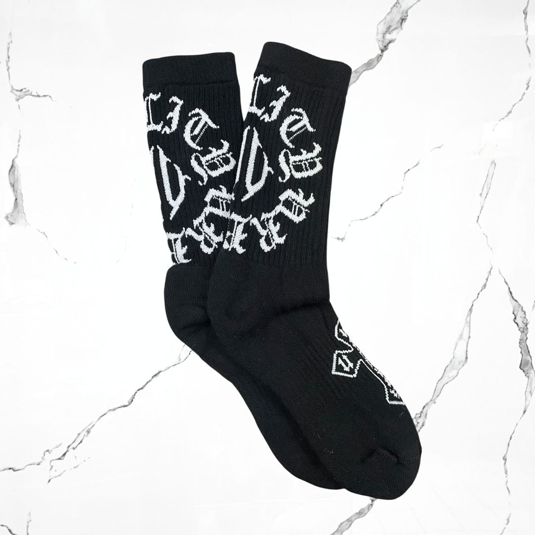 Utility Revolver Black White Calcetas