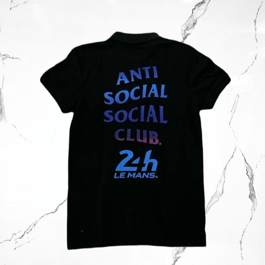 Anti Social Social Club 24 hours Of Le Mans Polo Black T-shirt - Urban Utility