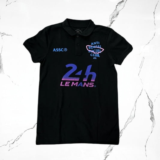 Anti Social Social Club 24 hours Of Le Mans Polo Black T-shirt - Urban Utility