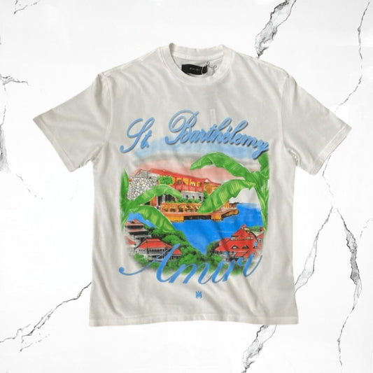 Amiri Eden Rock Airbrush White T-shirt - Urban Utility