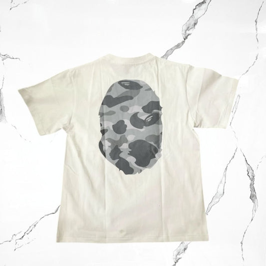 Bape Dot Camo Big Ape Head White Gray T-shirt - Urban Utility
