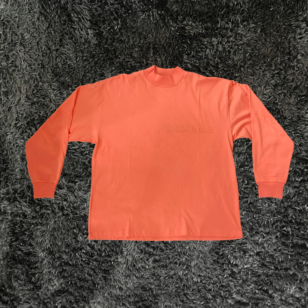 Essentials Long Sleeve Coral Tee