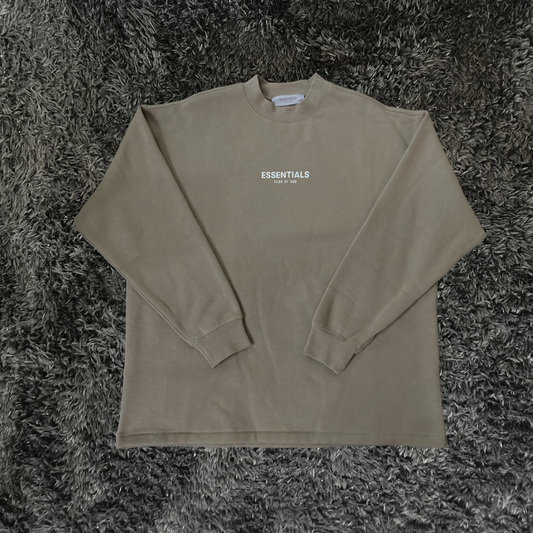 Essentials Tan Crewneck Sweater