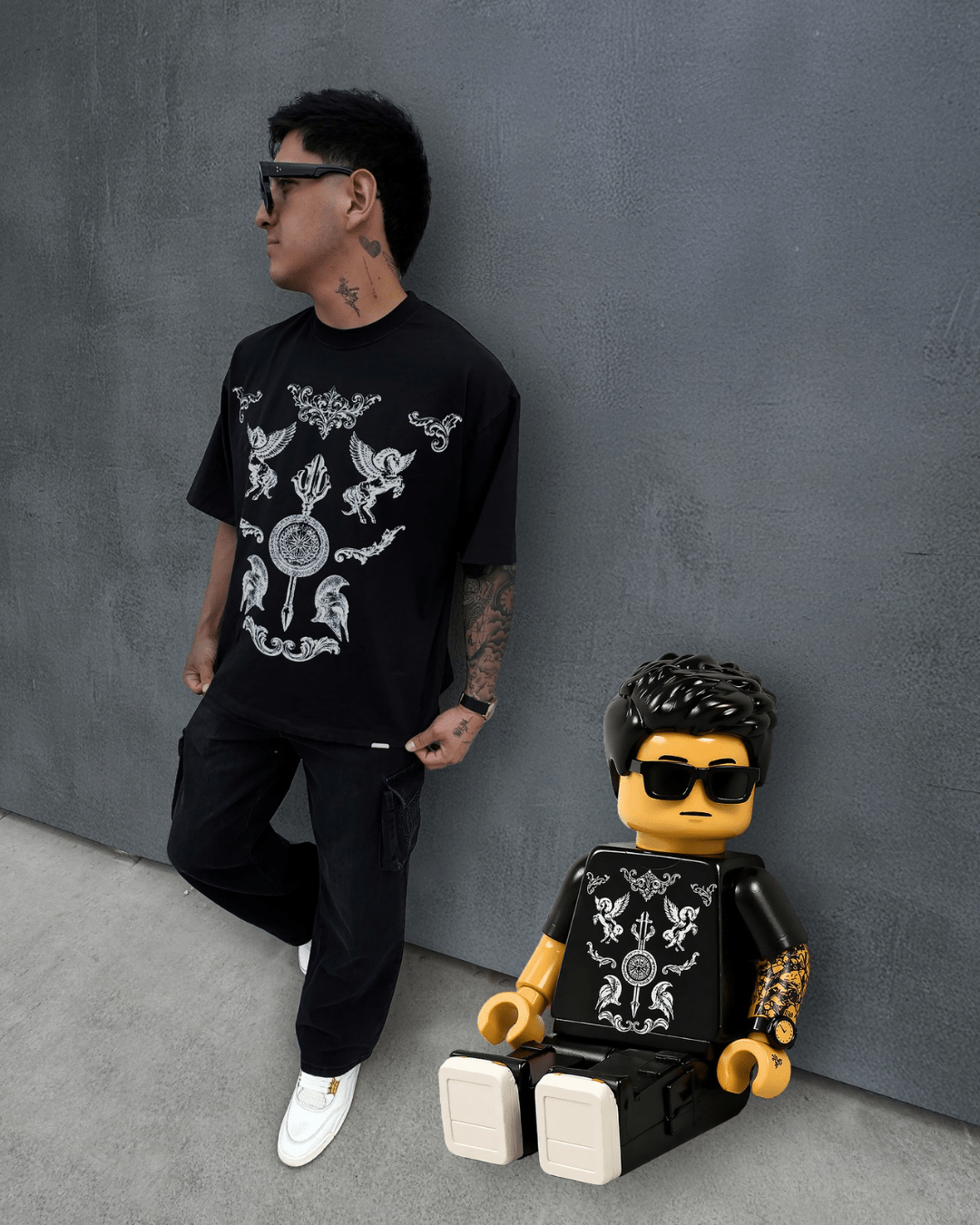 Utility Gladiator Black White T-Shirt - Urban Utility