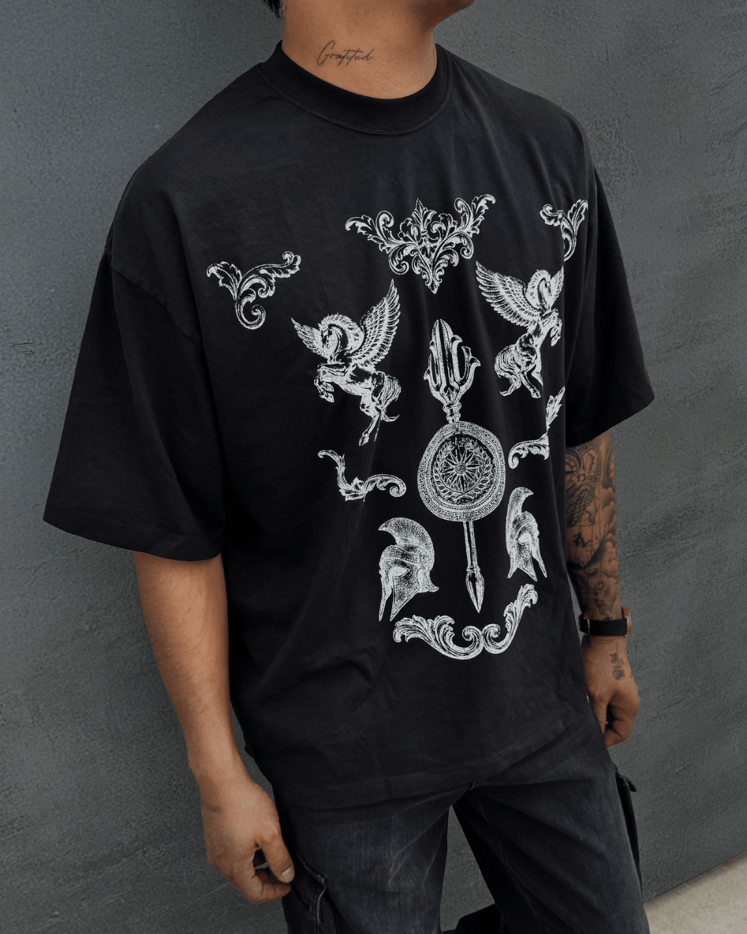 Utility Gladiator Black White T-Shirt - Urban Utility