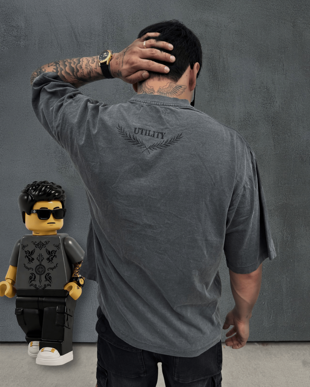 Utility Gladiator Grey Black T-Shirt - Urban Utility