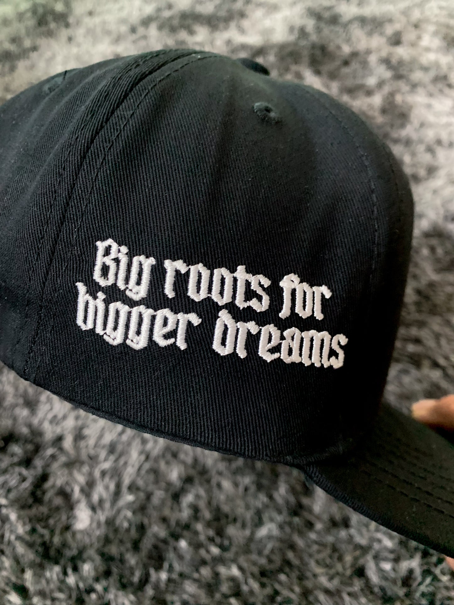 Big Roots Black White Cap